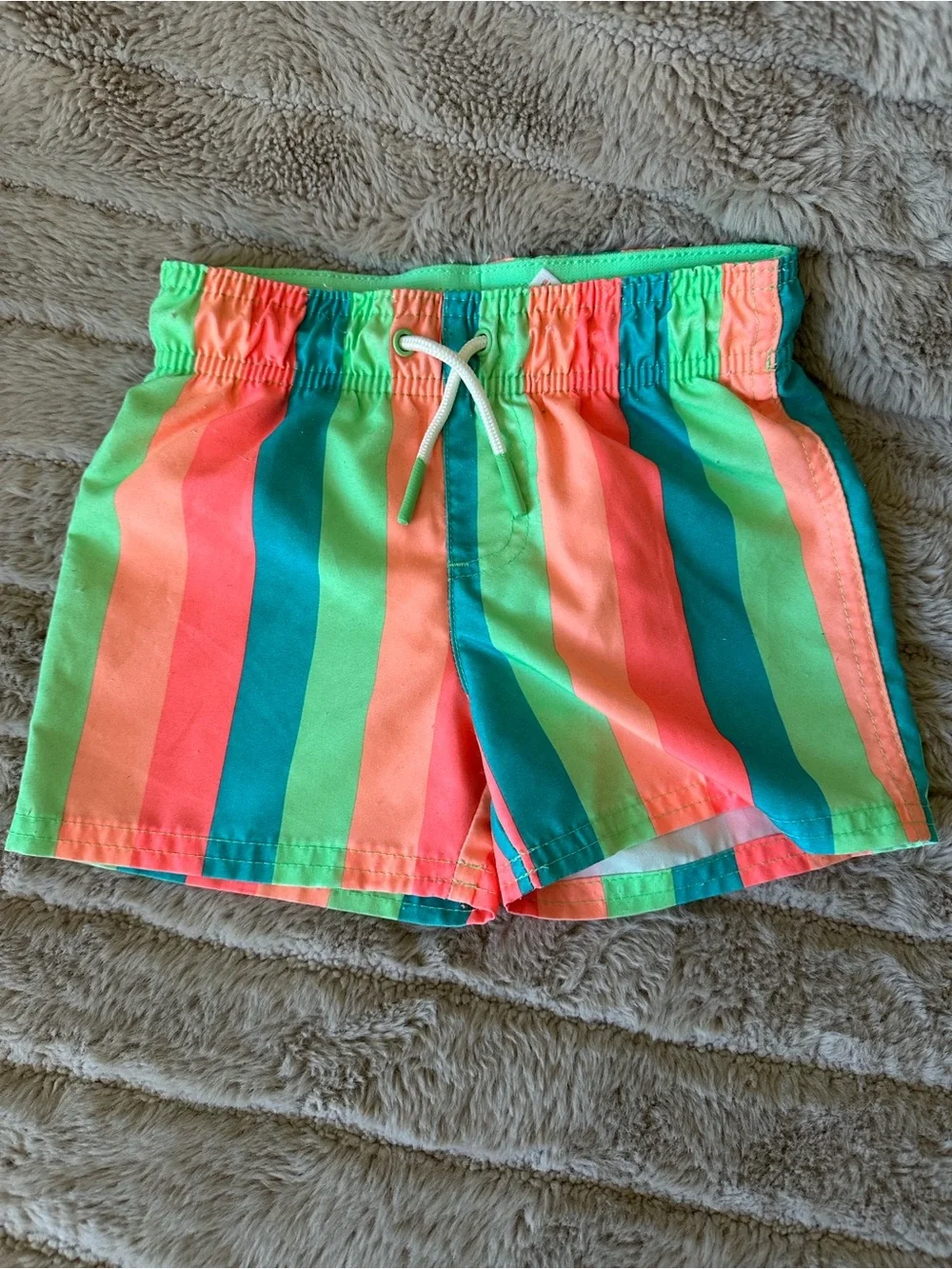 Cat & Jack Boys' Multicolor Logo and Stripe Swim Shorts Set